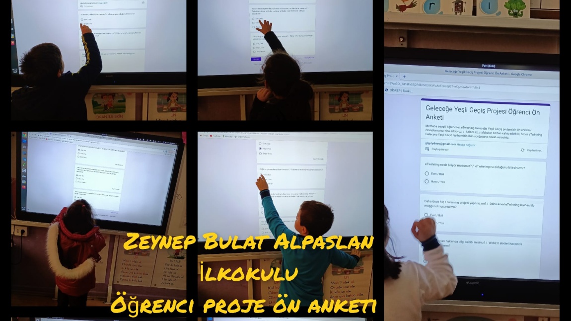 ''Geleceğe Yeşil Geçiş'' eTwinning Projemizin Öğrenci Ön Anketi Yapıldı.